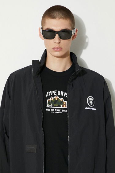 Vetrovka AAPE by A Bathing Ape AAPE Oversize Track Jacket AAPLJM7640XXM Čierna | AAPLJM7640XXM, 4