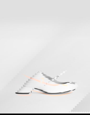 Tenisky a topánky Dolce & Gabbana Nappa Leather Mary Jane Ballet Flats Biela | D11397A120080001, 0