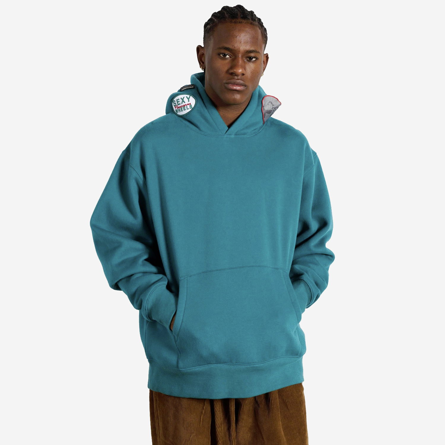 Mikina Pleasures Worms Hoodie Tyrkysová | P23F022-GREEN, 0
