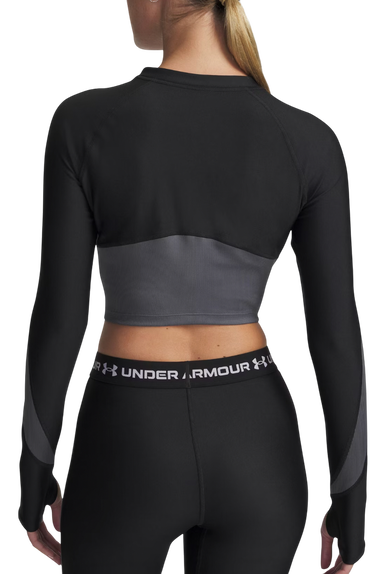 Crop Top Under Armour Long Sleeve Crop Top HG Rib 1/4 Zip Čierna | 6003981-004, 2