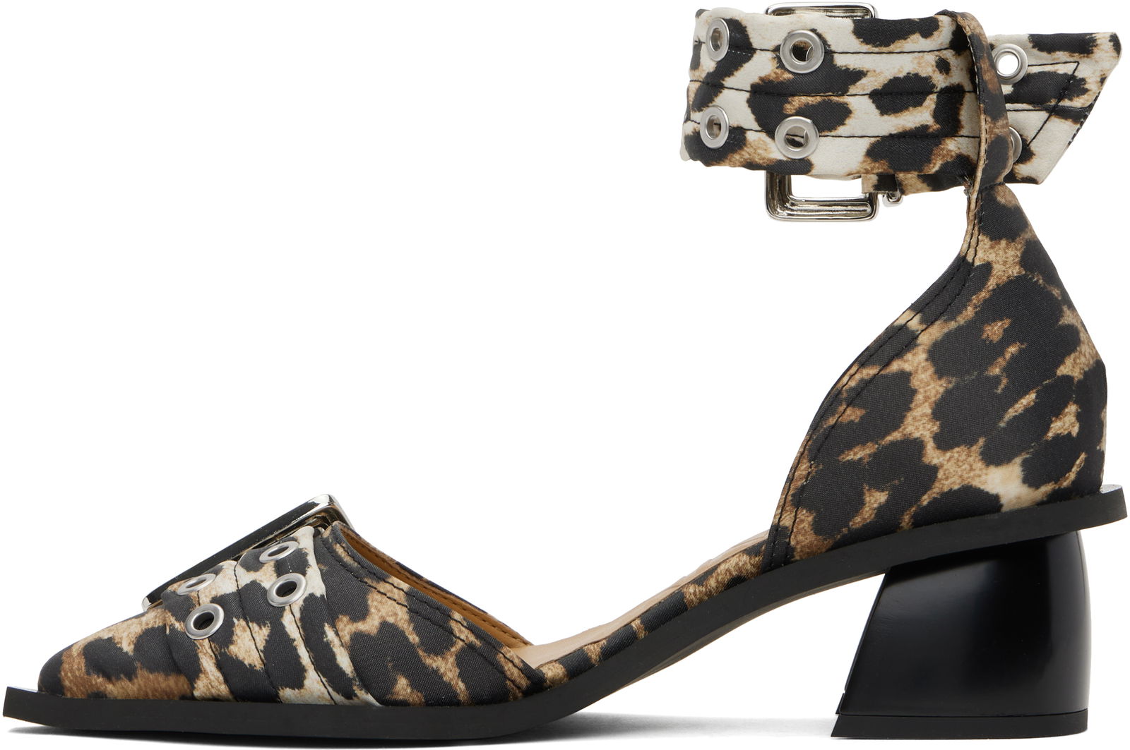 GANNI Buckle Open Cut Heels