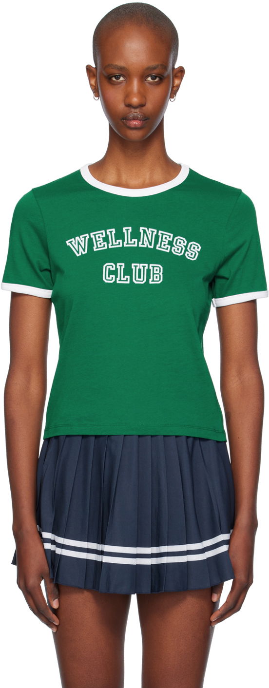 Tričko Sporty & Rich Ringer Wellness Club T-shirt Zelené | TO073516010GR03, 0