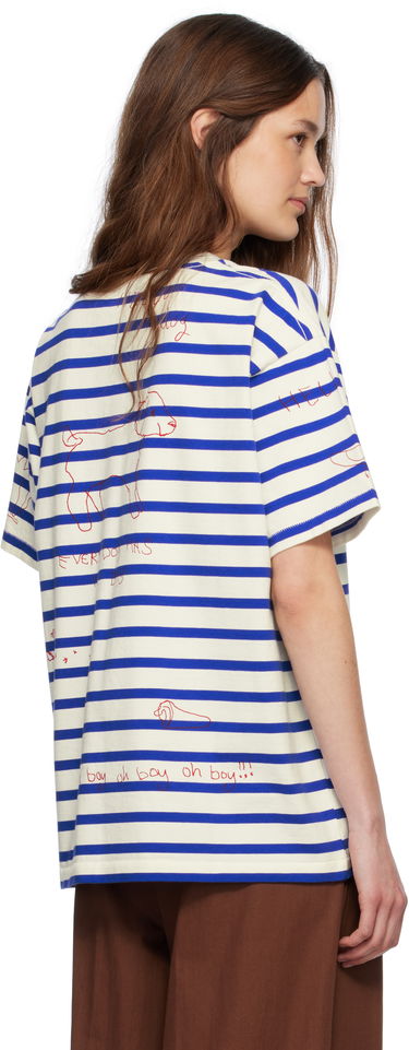 Tričko Bode Bode Margate Striped T-Shirt Biela | MRS25CS003, 2