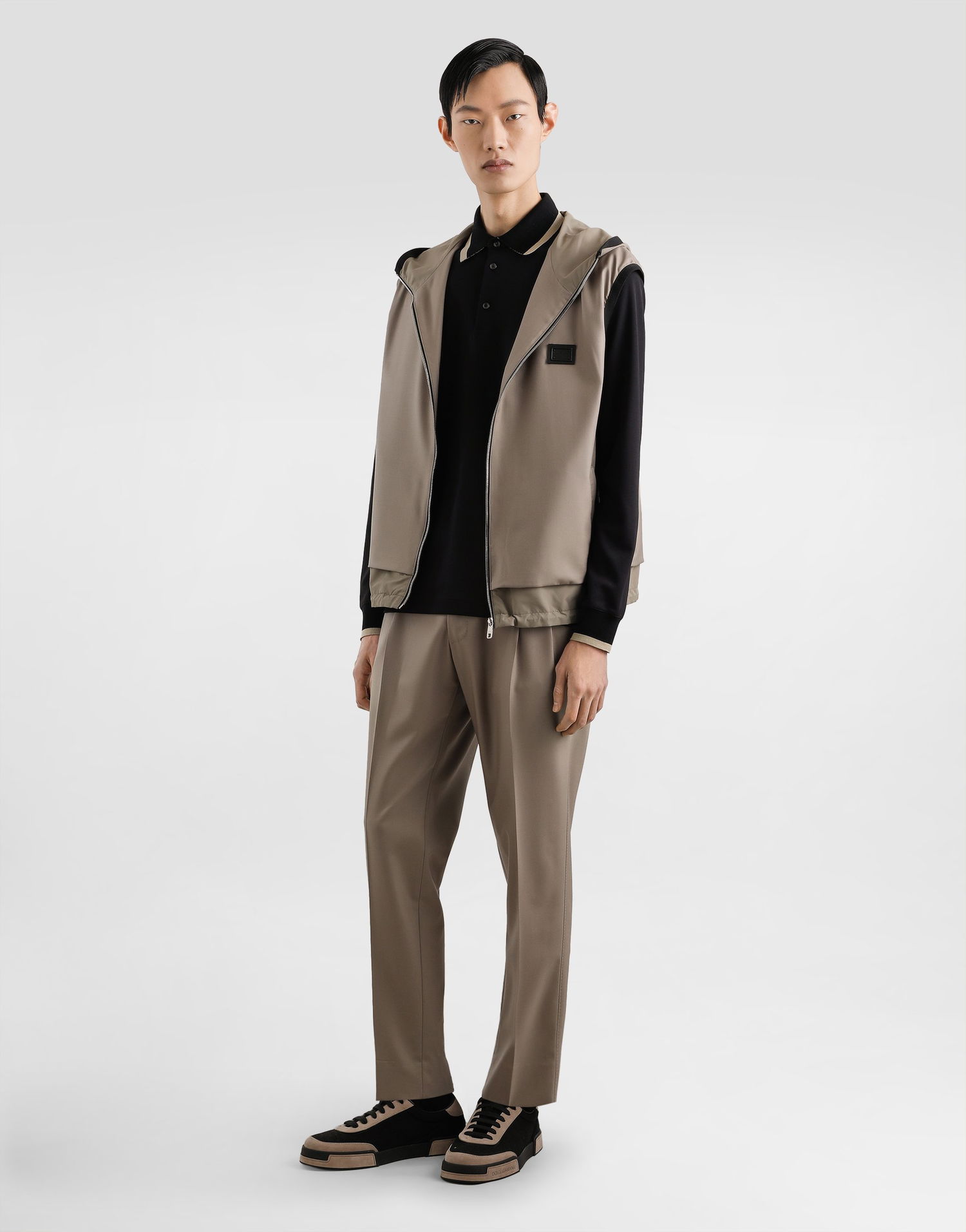 Nohavice Dolce & Gabbana Dolce & Gabbana Double-fold Wool Canvas Trousers Béžová | GV4EETFURK8M3725, 1