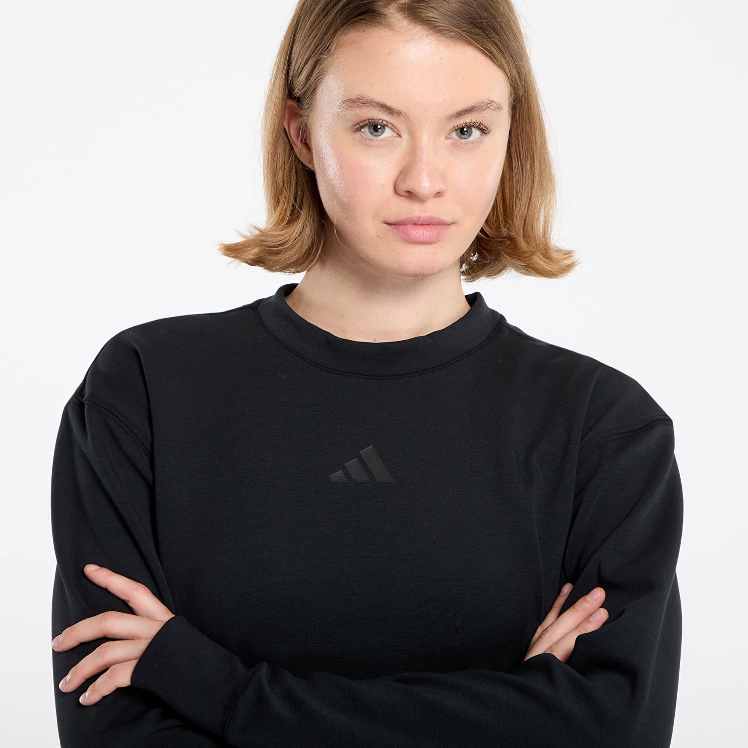 Mikina adidas Performance Designed-for-Training Warm-Up Crewneck Sweatshirt Čierna | JP2655, 1