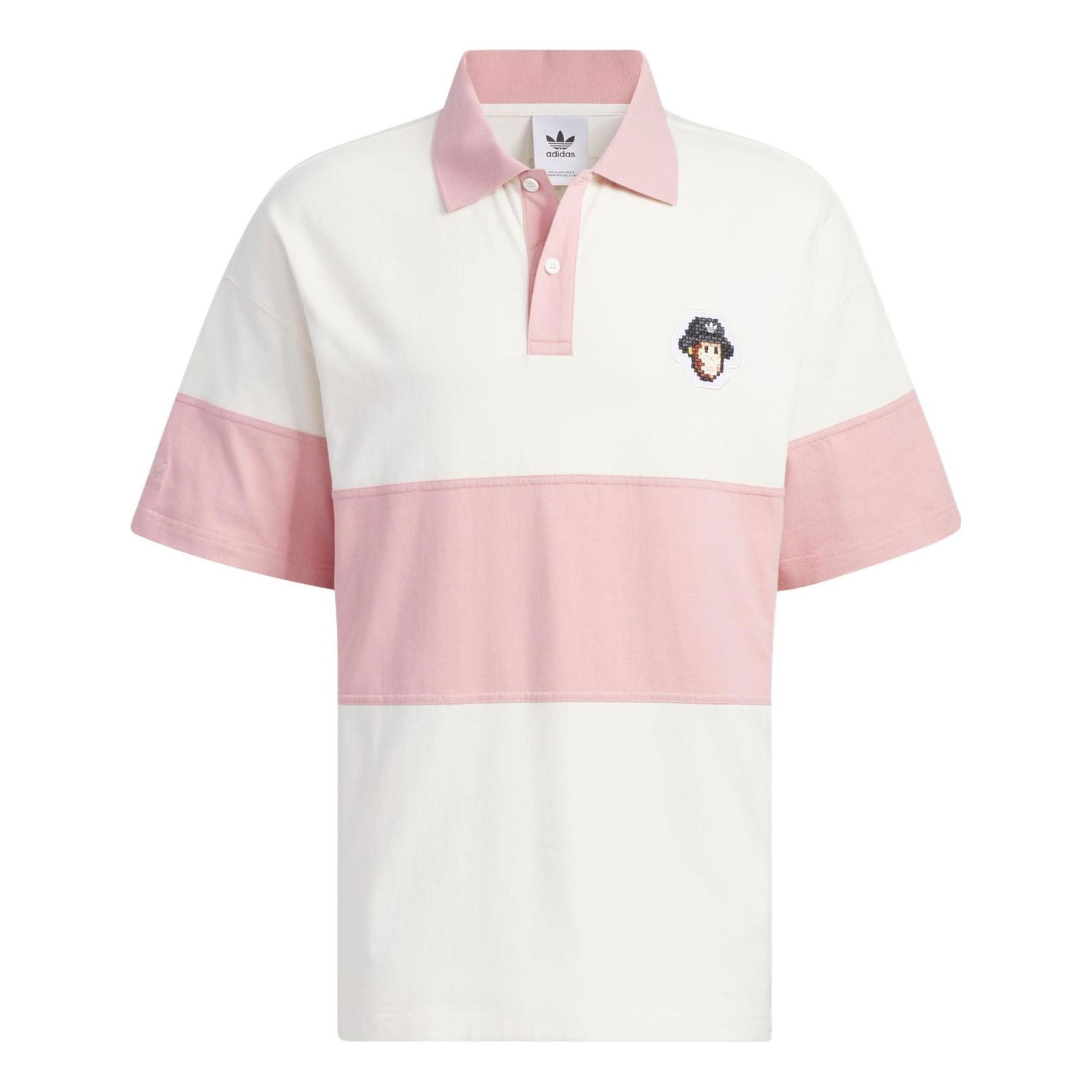 Polo tričko adidas Originals Originals x Monkey Kingdom Short Sleeve Polo Ružová | IP1800, 0