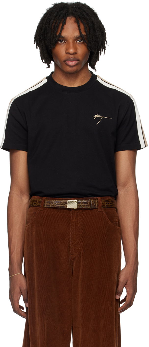 Tričko FERRAGAMO Signature Logo T-Shirt Čierna | 776294, 0