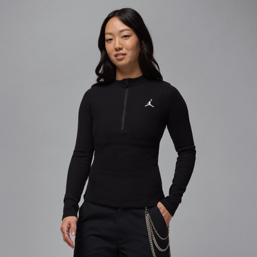 Sveter Jordan Jordan Waffle Knit 1/2-Zip Long Sleeve Top Čierna | HF9468-010, 1