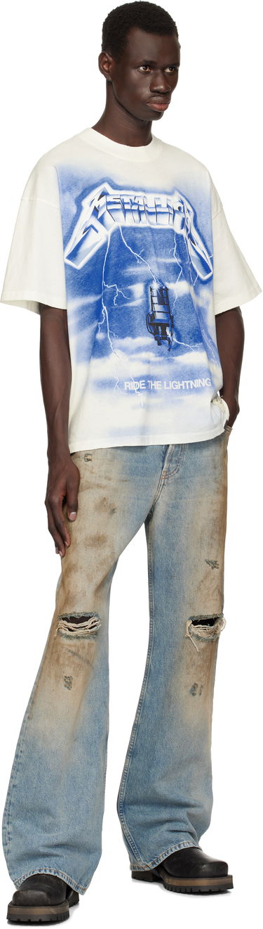 Tričko Represent Clo Represent 'Metallica Ride the Lightning' Graphic Print T-Shirt Biela | MLM4382, 3