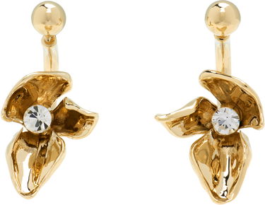 Náušnice Erdem Erdem Small Flower Half-Hoop Earrings Žltá | PF25_JE19_00038003, 0