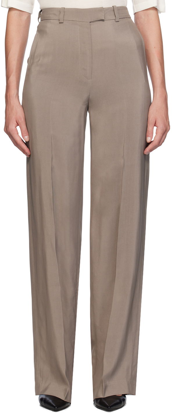 Nohavice Anine Bing Anine Bing Dolan Wide-Leg Trousers Béžová | A-03-3343-TPU23, 0