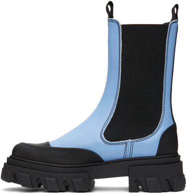 Oblečenie GANNI GANNI Leather Chelsea Boots Modrá | S1696, 2