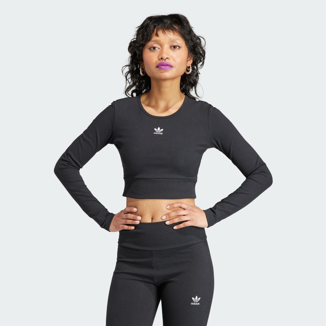 Tričko adidas Originals Essentials Rib Tee Čierna | II8055, 0