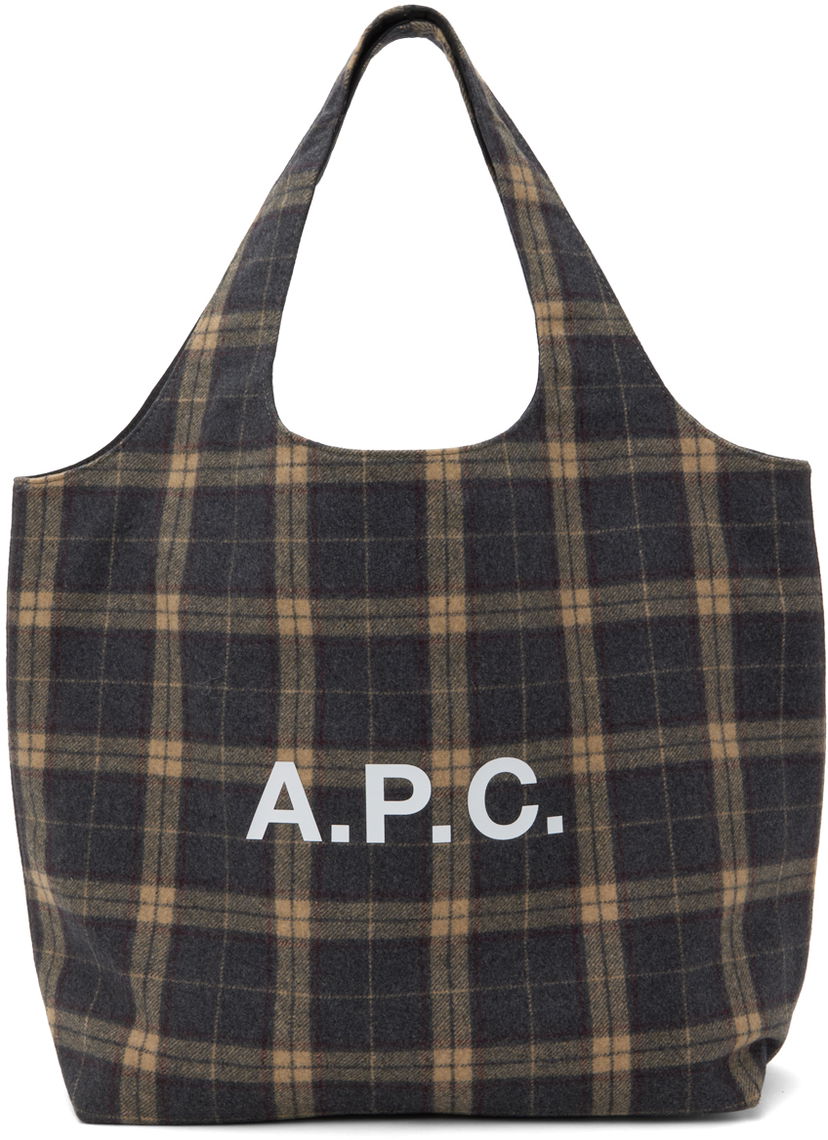 Tote bag A.P.C. A.P.C. Ninon Small Plaid Tote Hnedá | WOARS-M61565