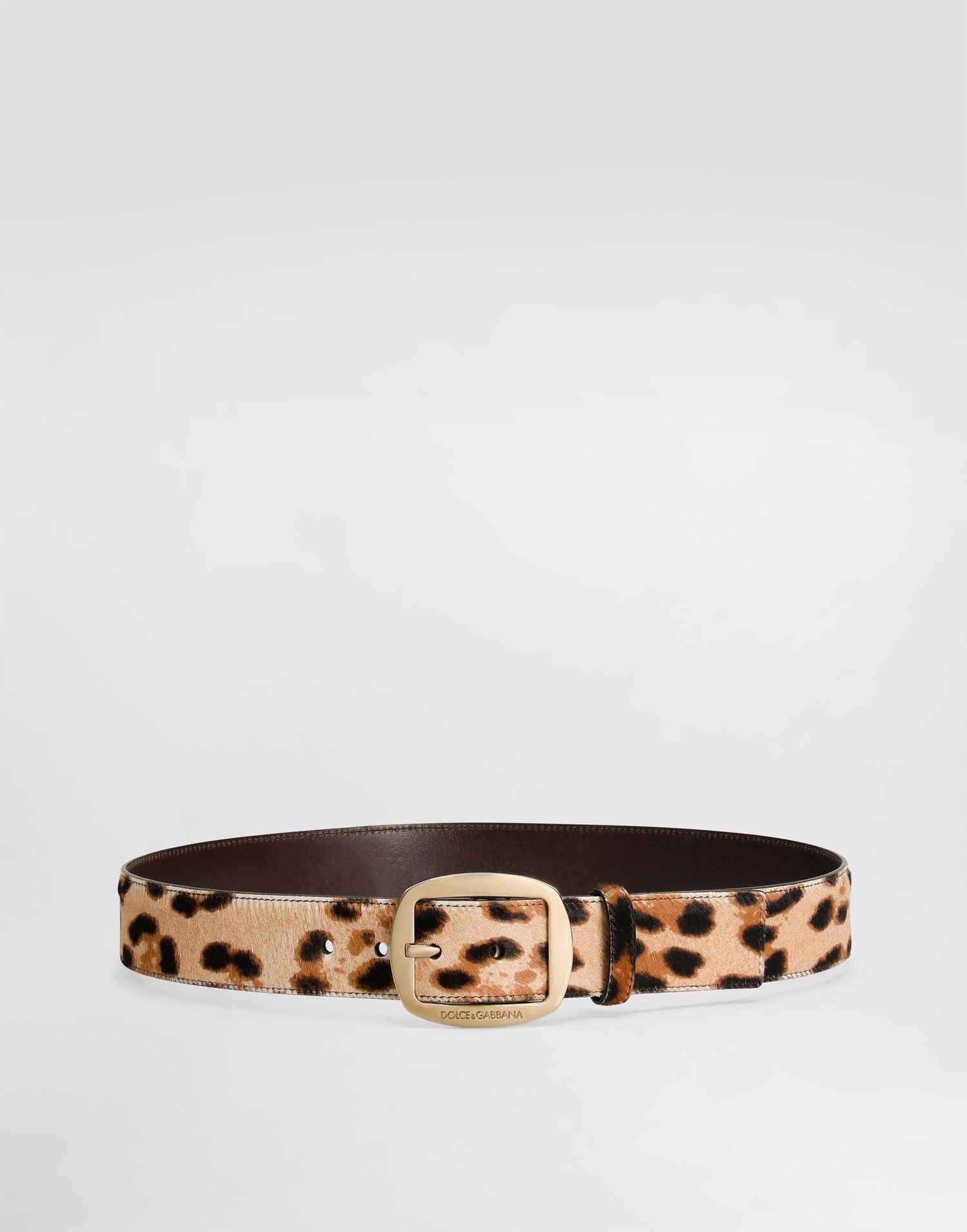 Opasok Dolce & Gabbana Dolce & Gabbana Calf Hair Leopard Print Belt Béžová | BE4609AV769HK5JF, 0