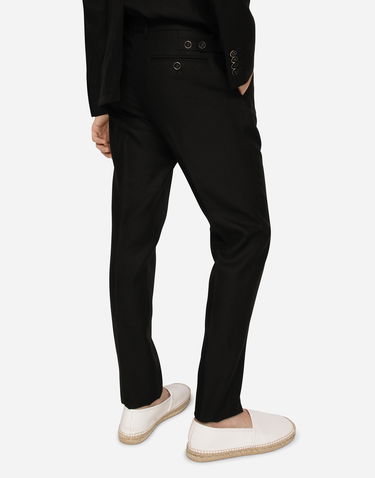 Nohavice Dolce & Gabbana Dolce & Gabbana Linen Pants Čierna | GY6IETFU4LFN0000, 3