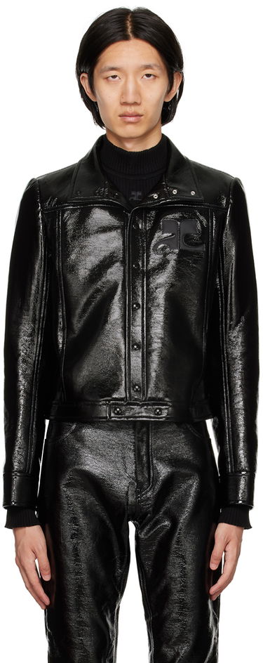 Bunda Courrèges Courrèges Crinkled Vinyl Jacket Čierna | 123CBL017VY0014, 0