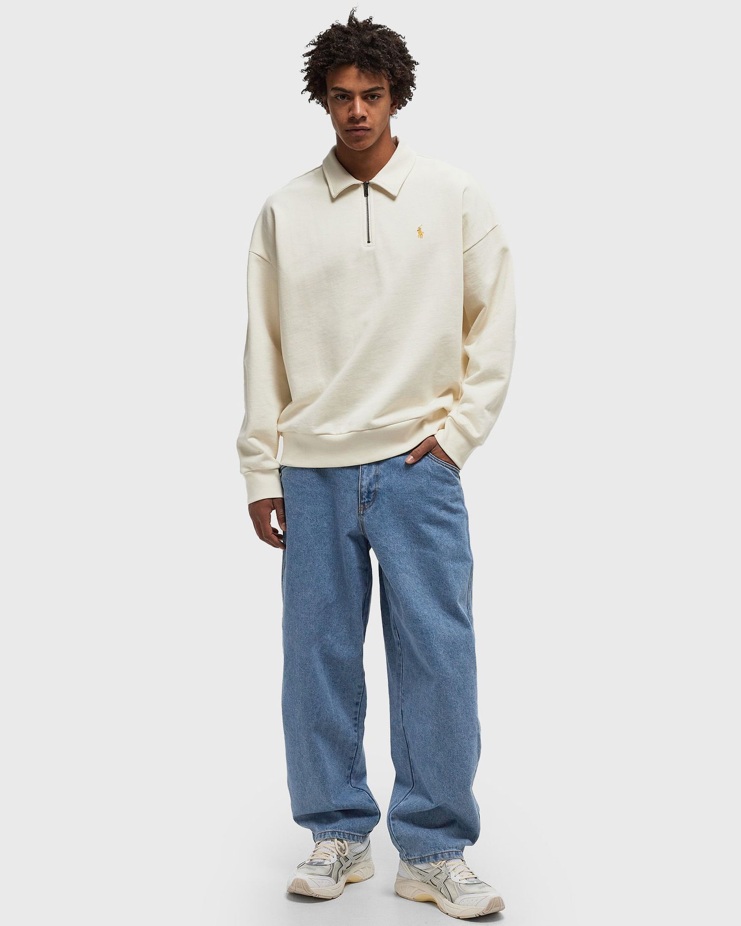 Mikina Polo by Ralph Lauren Beige Half-Zip Sweatshirt Biela | 710961601001, 1