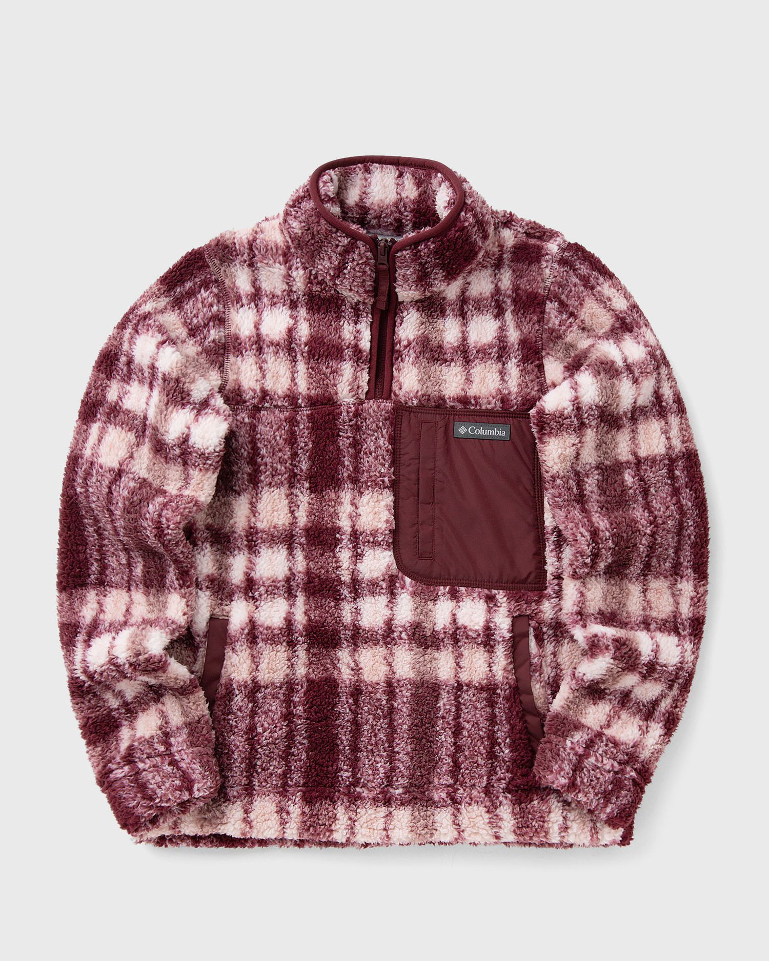 Sveter Columbia Women's Plaid Print Sherpa Fleece Pullover Vínová | 2085734624, 0