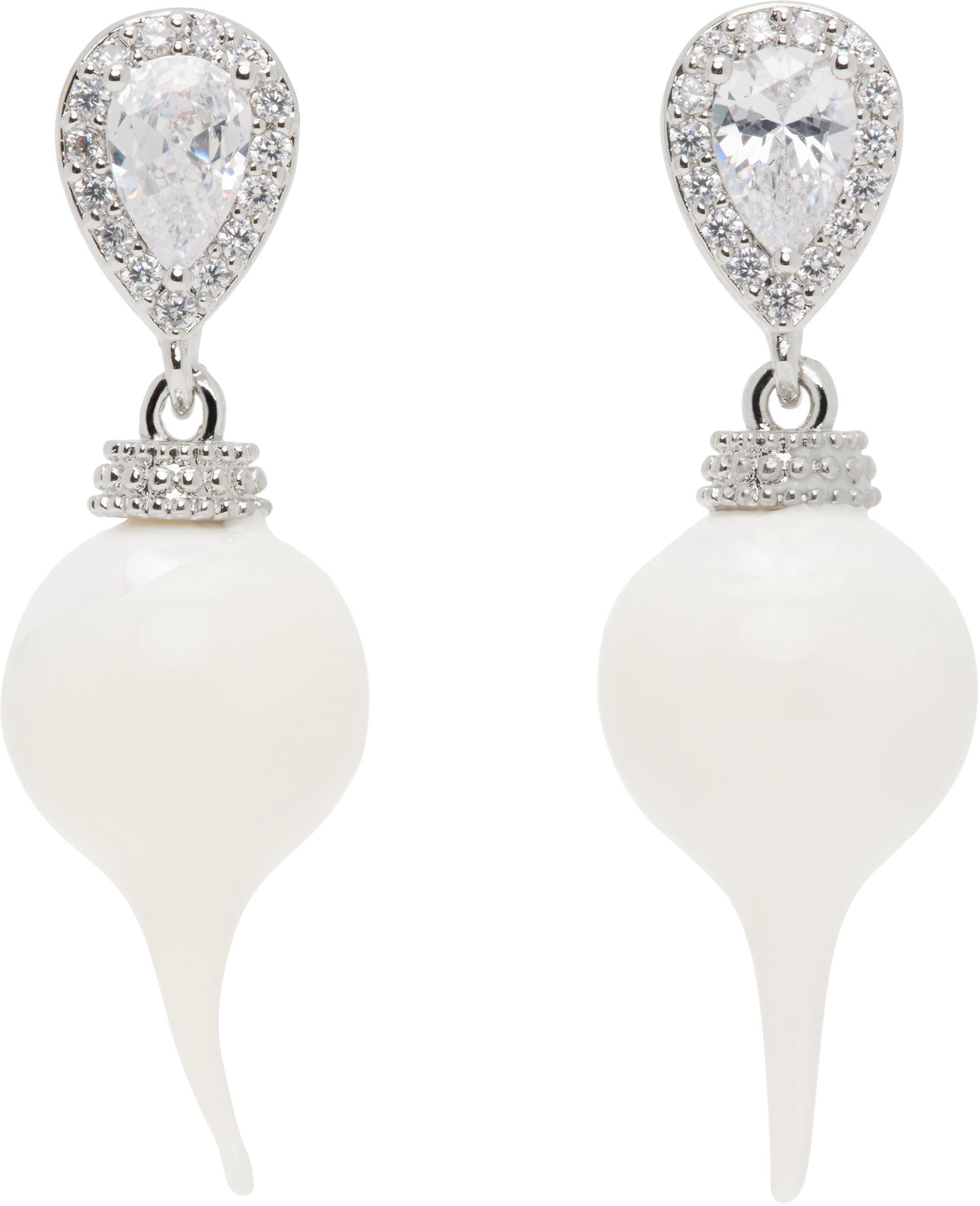Náušnice Ottolinger Ottolinger Diamond Drop Earrings Biela | 125901425E01, 0