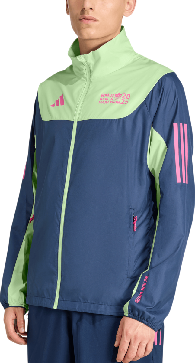 Vetrovka adidas Originals BMW Berlin Marathon 2025 Legends Jacket Modrá | ka6081