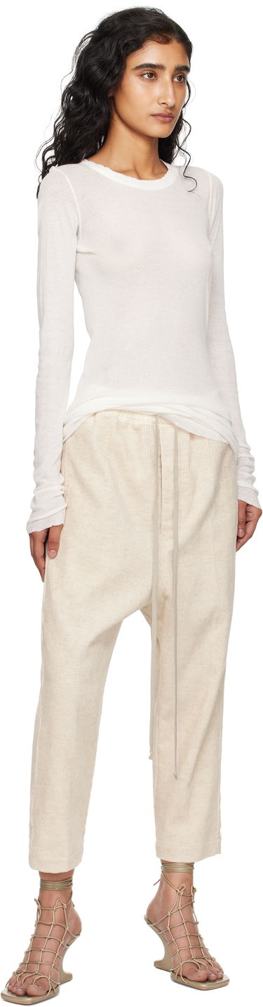 Nohavice Rick Owens Rick Owens Concordians Drawstring Astaires Trousers Béžová | RP02E4303 MLC, 3