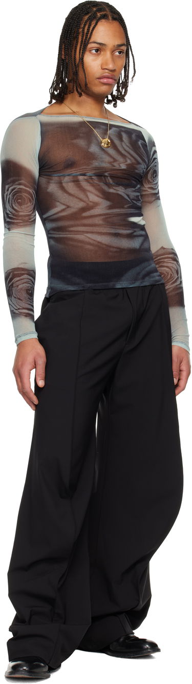 Tričko Jean Paul Gaultier Jean Paul Gaultier Blurry Roses Mesh Long-Sleeve Top Rôznofarebný | 25/04-W-TO352-M011P-010200, 3