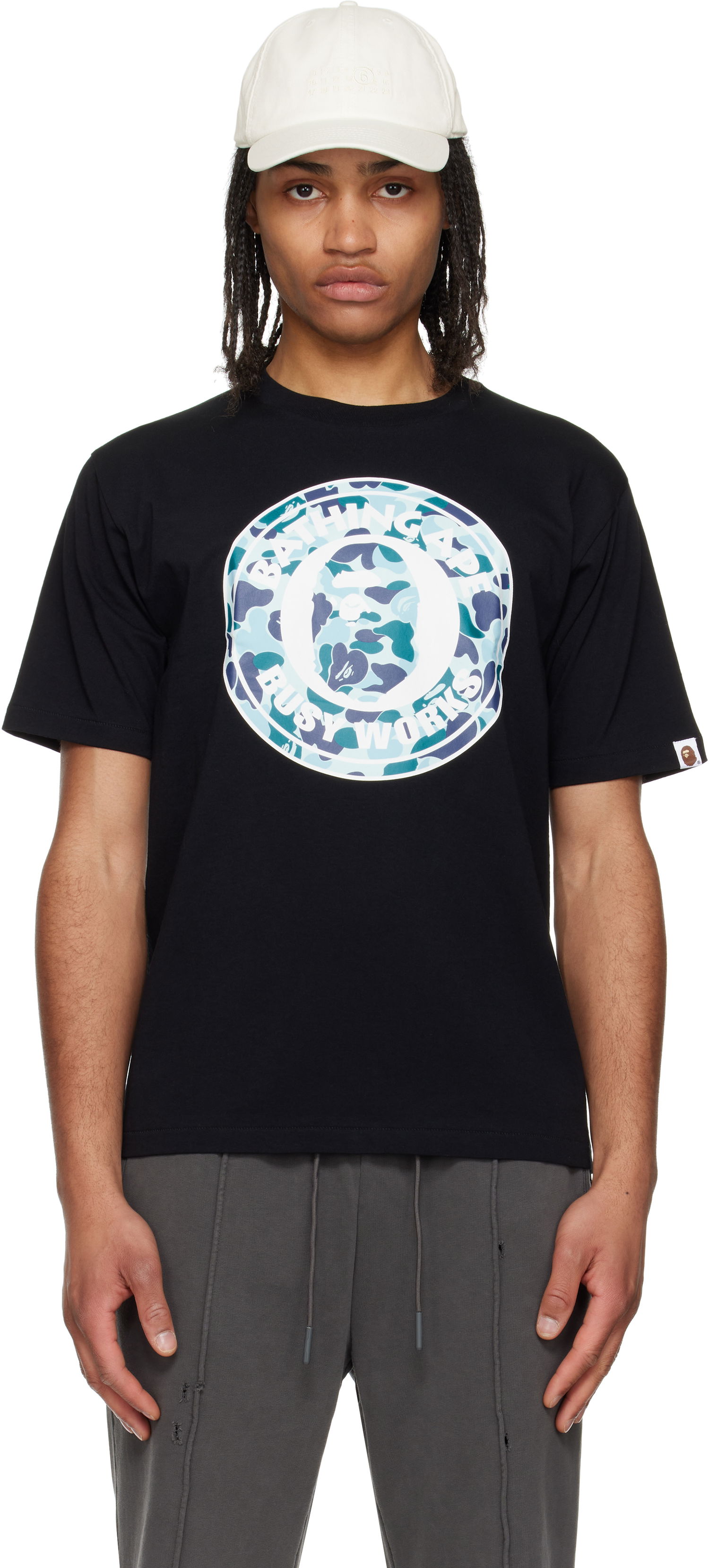 Tričko BAPE A Bathing Ape ABC Camo Busy Works Graphic Tee Čierna | 001TEL301006M, 0