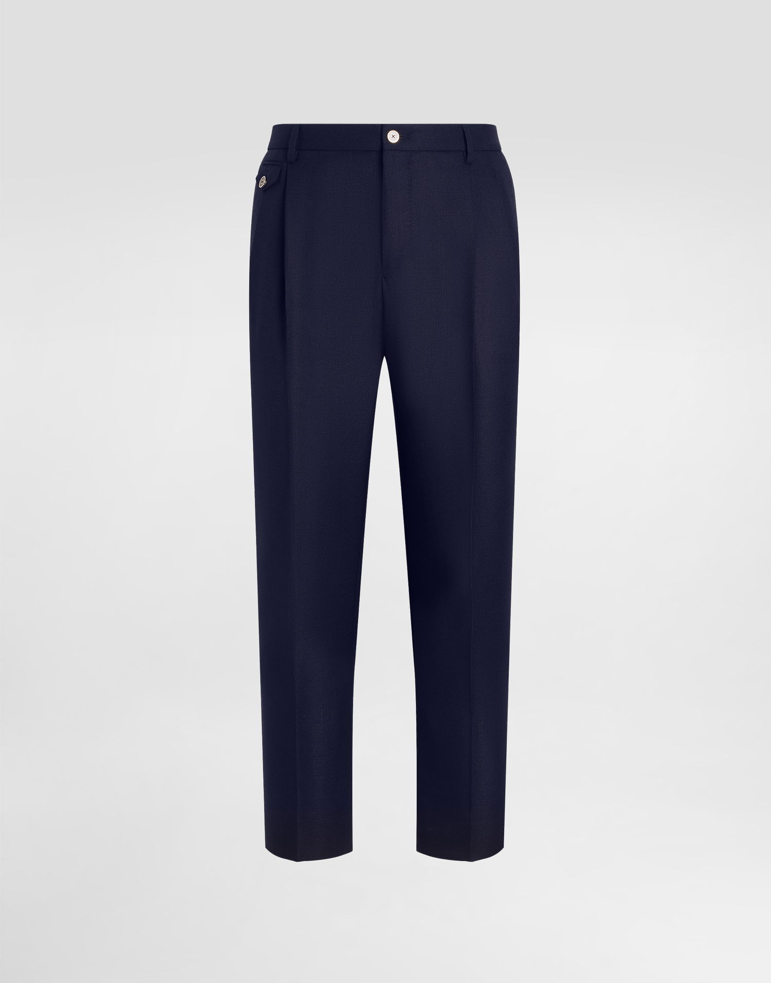 Nohavice Dolce & Gabbana Dolce & Gabbana Wool Dress Pants With Double Darts Navy | GV4EETFM2GUB0665, 0