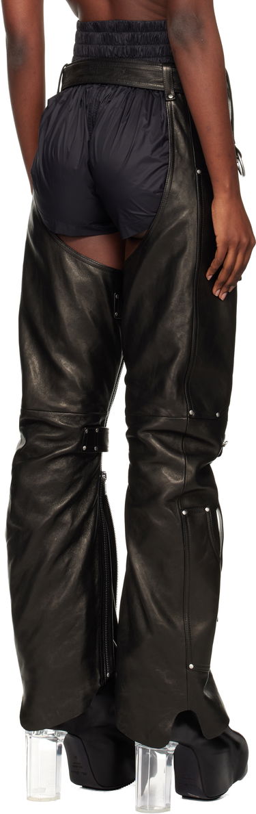Nohavice Rick Owens Concordians Leo Prothmann Edition Chaps Leather Trousers Čierna | RO02E4436 LNV, 2