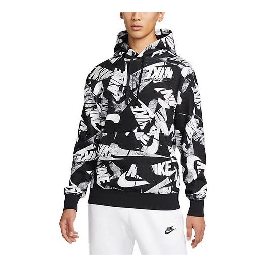 Mikina Nike Alphabet Logo Pullover Hoodie Čierna | DM6882-010