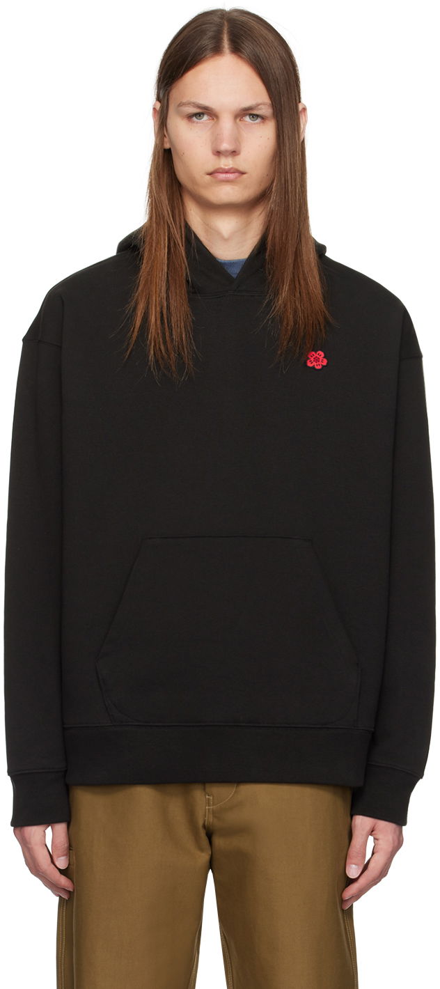 Black Paris Boke Flower Hoodie