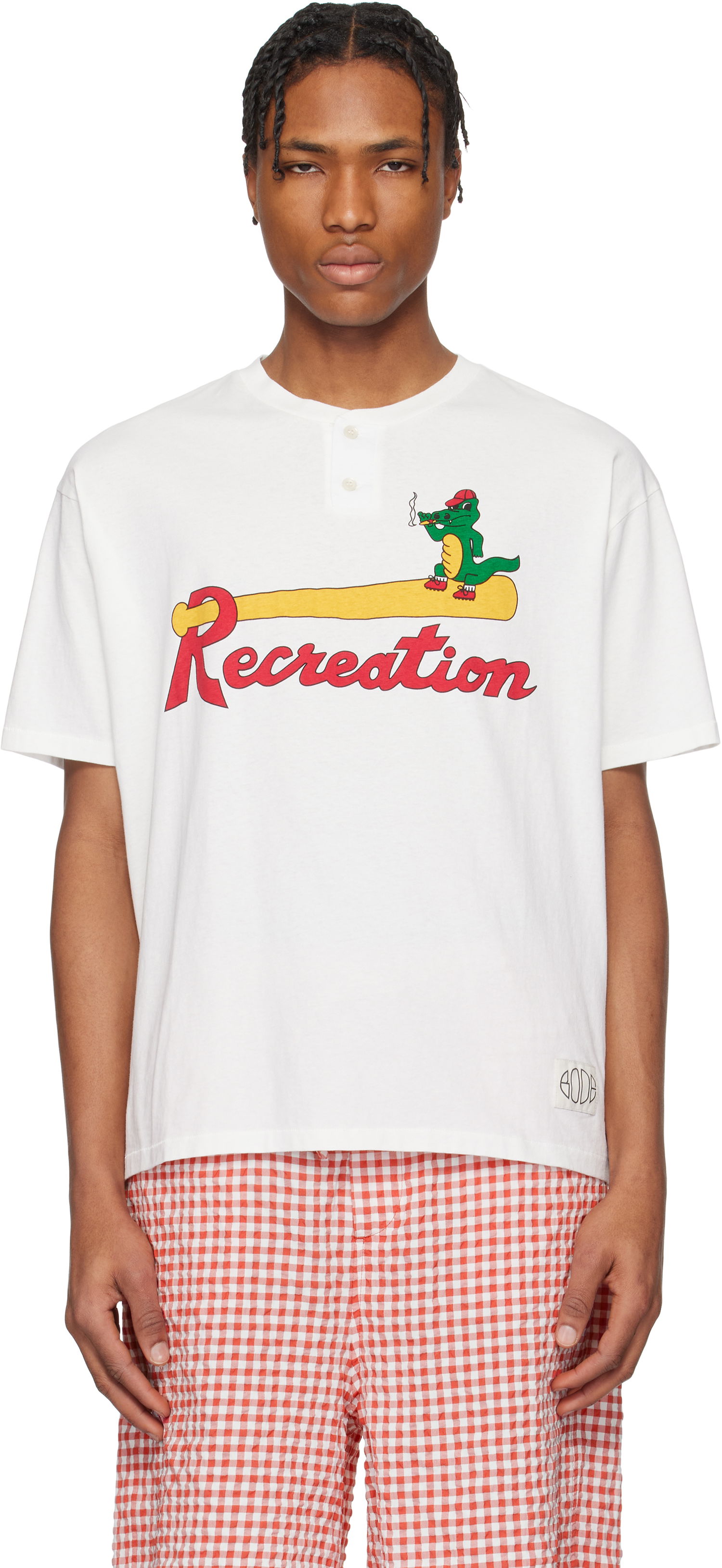 Tričko Bode Bode Reptile Rec Henley T-Shirt Biela | MRS25CS029, 0