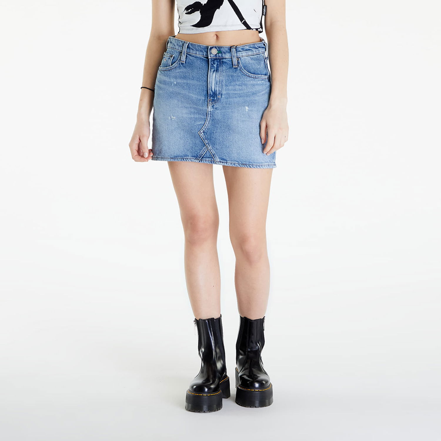 Sukňa Tommy Hilfiger Tommy Jeans Izzie Mid Rise Mini Classic Skirt Modrá | DW0DW17669 1A5, 0