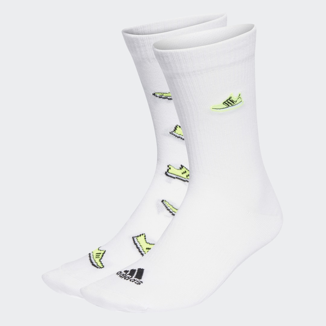 Ponožky adidas Originals Run x Ultraboost Shoe Love Graphic Socks – 2 pack Biela | IB3229, 1