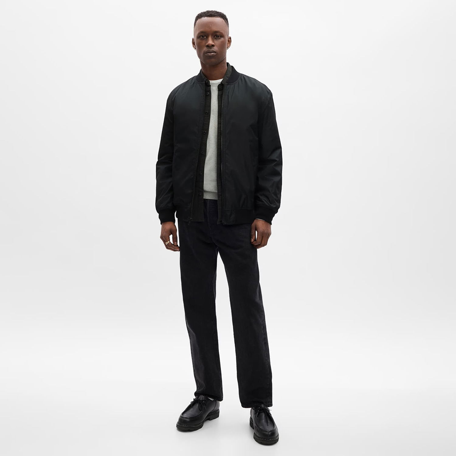 Bomber bunda GAP Bomber Jacket True Black V2 Čierna | 796704-00, 0