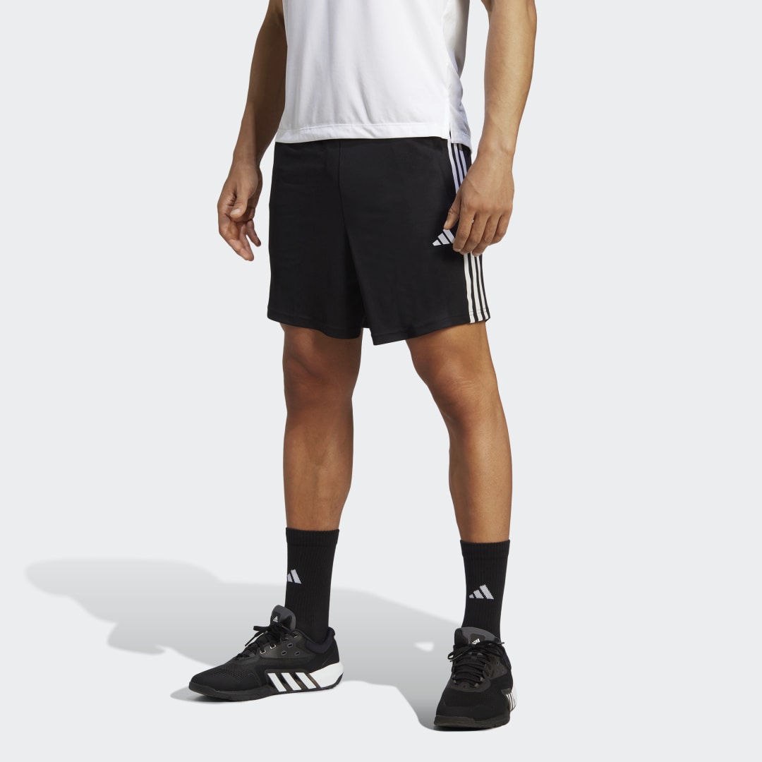 Šortky adidas Performance Essentials Piqué 3-Stripes Training Shorts Čierna | IB8111, 0