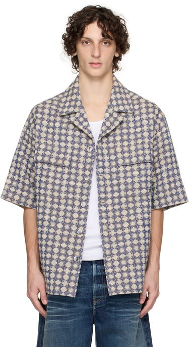 Košeľa AMIRI AMIRI MA Quad Boucle Camp Shirt Modrá | AMSTCA1144, 0