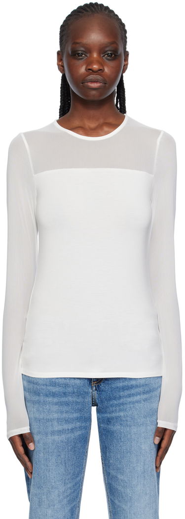 Tričko rag & bone Luca Long Sleeve T-Shirt Biela | WAC23HT006FG06, 0