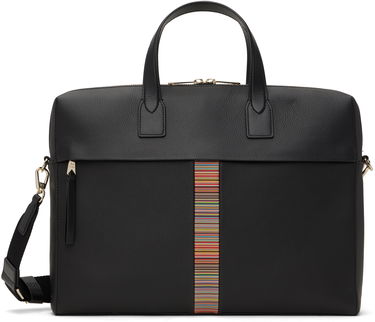 Cestovná taška Paul Smith Paul Smith Leather Signature Stripe Folio Briefcase Čierna | M1A-8038-CMULTI-79, 0