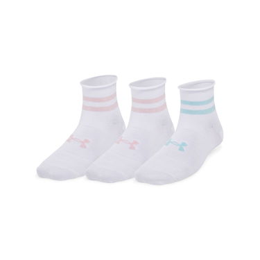Ponožky Under Armour Essential Quarter Socks - 3 Pack Biela | 1384025-105, 0