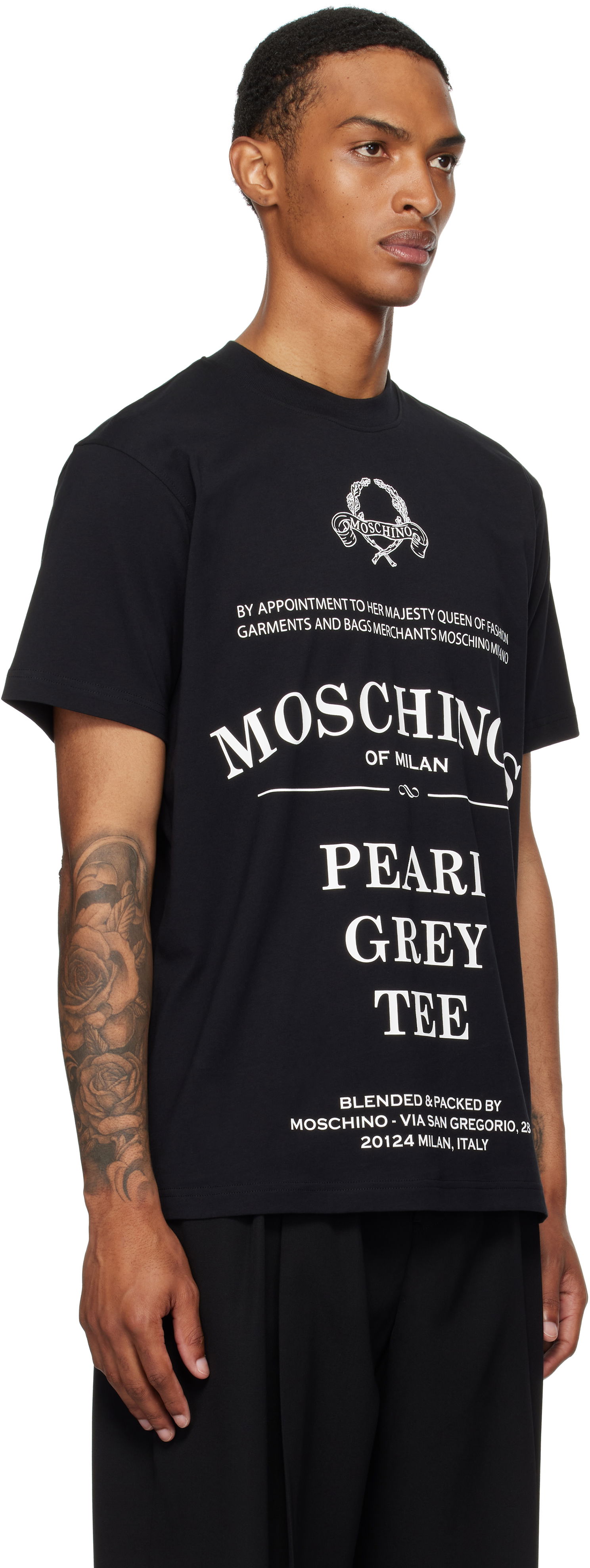 Tričko Moschino Printed Organic Cotton T-Shirt Čierna | 252ZZ070852411555, 1