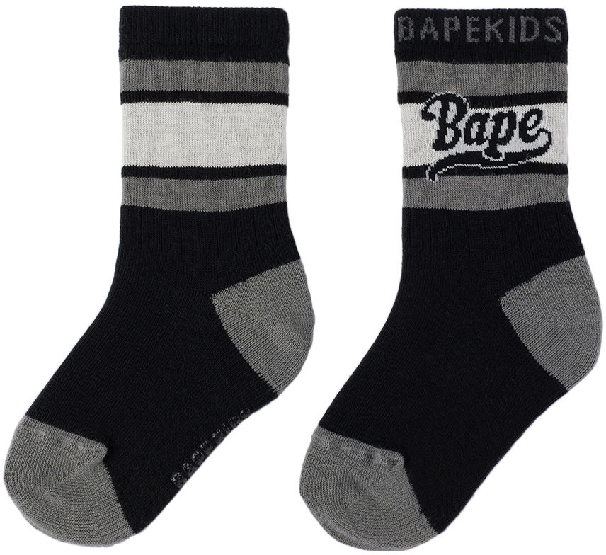Ponožky BAPE A Bathing Ape Kids 'Bape Line' Socks Čierna | 001SOI803001K, 1