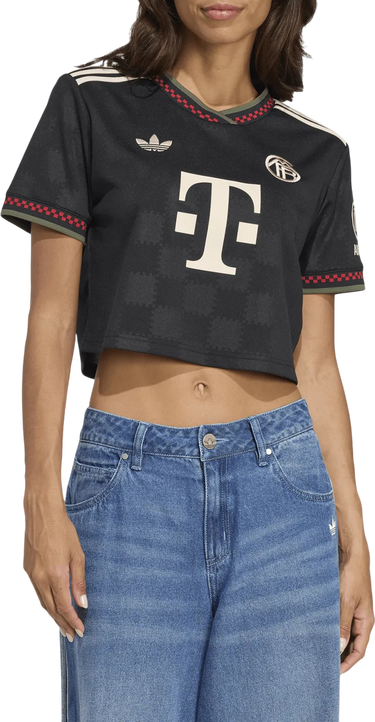 Dres adidas Performance FC Bayern Munich 25/26 Women's Cropped Third Jersey Čierna | KE6800, 3