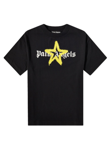 Tričko Palm Angels Star Sprayed Logo Tee Čierna | PMAA001C99JER0241018
