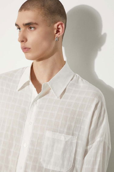 Košeľa Stampd STAMPD Cropped Oversized Buttondown Shirt Biela | SLA.M3320BD.WHT, 4