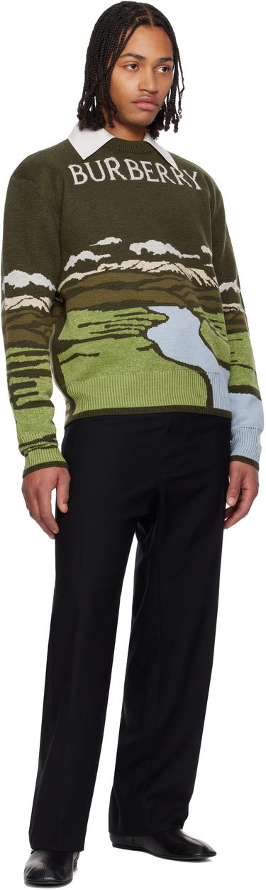 Sveter Burberry Landscape Wool Blend Sweater Rôznofarebný | 8118232, 3