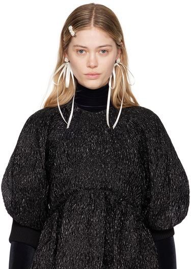 Náušnice Simone Rocha Simone Rocha Bow Ribbon Stud Earrings Biela | ERG389 0904, 2