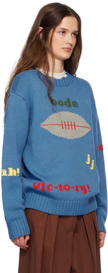Sveter Bode Bode Spirit Intarsia Knit Sweater Modrá | MRS25KT011, 1