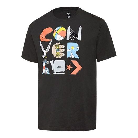 Tričko Converse Converse Wrecking Crew Art T-Shirt Čierna | 10018385-A03